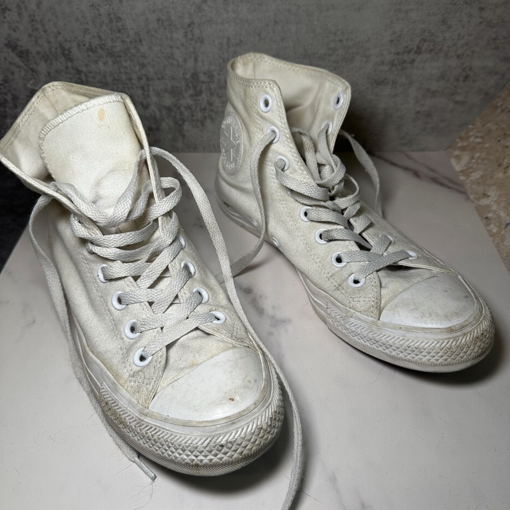 Converse High-Top Sneakers in Off-White